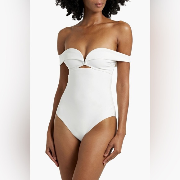 Zimmermann Lexi Ivory Off Shoulder One Piece Size 2 AU / 6 US - Picture 11 of 12